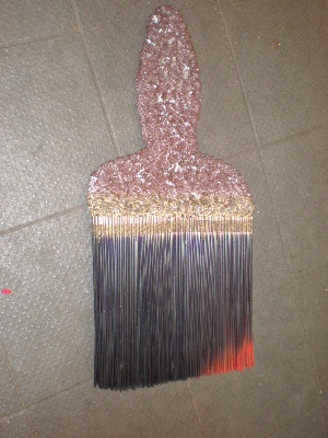 Floral professional paint brush.